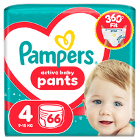 PAMPERS sauskelnės-kelnaitės Pants, 4 dydis, 9-15kg, 66 vnt., 80894799
