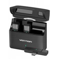 Vention NCAB0 belaidžių mikrofonų rinkinys 2 vnt., 2.4GHz, 30h, 32 bit, triukšmo slopinimas, įkrovimo dėklas