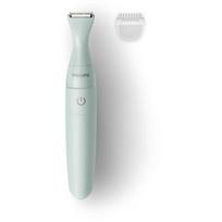 Philips bikini trimmeris BRT398/15, 0,5 mm, 3 mm šukos, 1 x AA, hipoalerginė folija, suapvalinti galai, ergonomiška rankena
