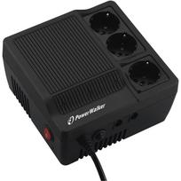 PowerWalker įtampos reguliatorius AVR1000, 1 kVA, 600 W, 3x AC lizdai, 180-264 V, 50 Hz, 250 J, apsauga nuo perkrovos