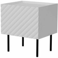 Cama Meble Naktinis spintelė Lucca 490355, 40x47x52 cm, MDF plokštė, 1 durys, vidinė lentyna, balta, modernus
