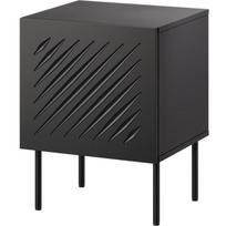 Cama Meble naktinis staliukas SIENA 400048, 445mm, 400mm, 590mm, 2 vnt, juodas, MDF, medžio drožlių plokštė, 1 durys