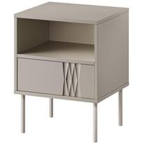 Cama Meble Naktinis staliukas TRESSE 400090, 2 vnt, 440x400x530 mm, 1 stalčius, 1 lentyna, kašmyro spalva, MDF