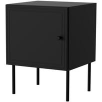 Cama Meble naktinis staliukas PALAZZO 400031, 450x390x590mm, 2 vnt, juodas, MDF, medžio drožlių plokštė, 1 durys