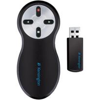 Kensington Prezentacijos pultas 33374EU, 19m, 2.4GHz, USB imtuvas, 4 mygtukai, raudonas lazeris, sidabrinės spalvos