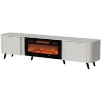 Cama Meble TV spintelė VOLARE 410054, 2000mm, 390mm, 490mm, elektrinis židinys, šildymas 16-28℃, PUSH TO OPEN, 2 durys, 6 kojos