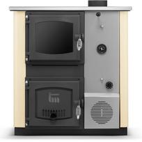 Krosnelė su vandens kontūru TEMY PRO (12 kW) Dešinėje Smėlio