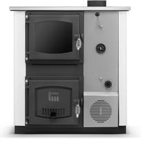 Krosnelė su vandens kontūru TEMY PRO (12 kW) Dešinėje Balta