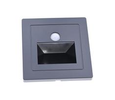 LED laiptų šviestuvas su judesio ir sutemų jutikliu LED/3W/230V 6000K juodas