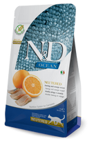FARMINA N&D OCEAN - CAT Dry Herring&Orange NEUTERED ADULT 1,5 kg