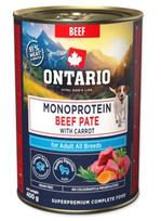 Ontario Monoproteino konservai šunims su jautiena ir morkomis, 400 g