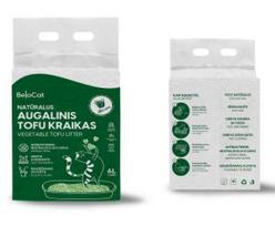 Kraikas katėms TOFU BeloCat, alavijo / aloe vera kvapo, 6 l (2,5 kg), 2 mm granulės