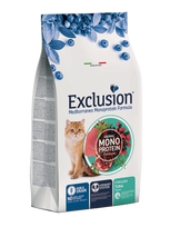 Exclusion Mediterraneo Monoprotein sausas pašaras sterilizuotoms katėms su tunu, 1,5 kg