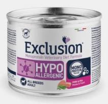 Exclusion Hypoallergenic konservai šunims su kiauliena ir žirniais 200 g