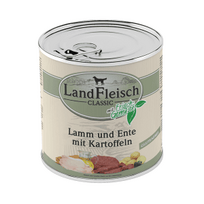 Landfleisch konservai šunims, ėriena, antiena, bulvės, 800g