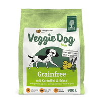 Green Petfood VeggieDog Grainfree begrūdis sausas pašaras šunims su bulvėm ir žirniais, 900 g.