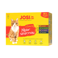 JosiCat Multipack Sauce Meat set konservuotas pašaras katėms, 4x12x85g