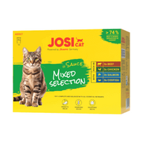 JosiCat Multipack Sauce Mixed set konservuotas pašaras katėms, 4x12x85g