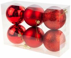 Eglutės žaisliukų rinkinys, raudona sp., 5 cm, plastikas, 6 vnt.