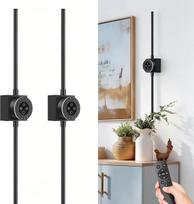 Belaidis LED įkraunamas sieninis šviestuvas Frideko home, juodas, 2 vnt