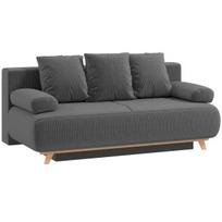 Sofa-lova 3 vietų su patalynės dėže, pilka, 188x140 cm