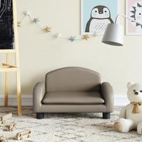 vidaXL Vaikiška sofa, kapučino spalvos, 50x40x30 cm, dirbtinė oda