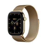 Išmanusis laikrodis Apple Watch Series 12 GPS + Cellular 42mm Radiant Gold Titanium Case with Radiant Gold Milanese Loop - MJGL4ET/A