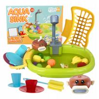 Vaikiškas PLAYIO vandens kriauklės žaislas su tekančiu vandeniu