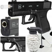 Metalo šratinis pistoletas GLOCK 43 replika, 6 mm ASG, su granata ir 800 šratas