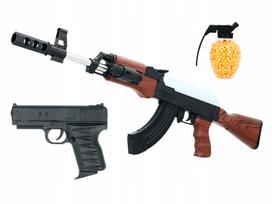 Žaislinis AK47 automatas su pistoletu ir šratais