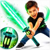 Šviesos kardas su LED, 73 cm, MEGA LIGHTSABER