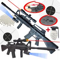 Žaislinis M4A1 automatas su taikiniu, lazeriu, granata ir 2 diskais