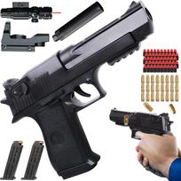 Vaikiškas Desert Eagle M1911 žaislinis pistoletas su putų kulkomis