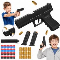 Žaislinis POLICE GUN GLOCK pistoletas su EVA strėlytėmis