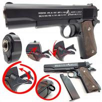 Metalinė šratų replika COLT M1911, ASG, su skydeliais