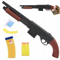 Žaislinis šautuvas SHOTGUN METAL plastikiniai rutuliukai, 4in1, dovana – 800 rutuliukų