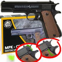 Metalinis žaislinis Colt M1911 pistoletas su užraktu, ASG, imitacija, tinka rutuliukams