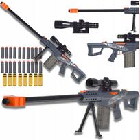 Vaikiškas snaiperio žaislinis šautuvas su rodyklėmis ir putplasčio kulkomis
