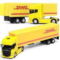 Metalinis SCANIA DHL sunkvežimio modelis su konteineriu
