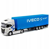 Modelis BBURAGO 1:43 IVECO S-WAY vilkikas su priekaba