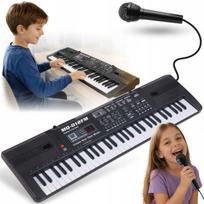 Vaikiška elektrinė klaviatūra 61 klavišo su mikrofonu FM
