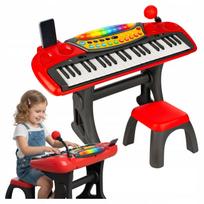 Vaikiškas pianinas su mikrofonu, kėdute ir 37 klavišais