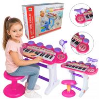 Vaikiškas pianinas su mikrofonu, kėdute, 37 klavišai