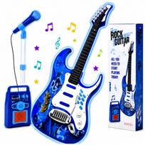Elektrinė vaikų gitara su mikrofonu, stiprintuvu ir šviesomis