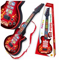 Vaikiška elektrinė gitara su šviečiančiais elementais ir mokymosi funkcija