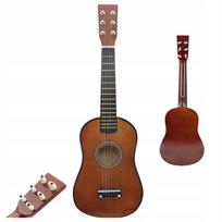Vaikiška medinė akustinė gitara, 6 stygų, 60 cm