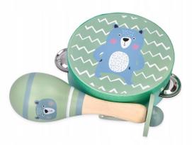 Vaikiškų muzikos instrumentų rinkinys Adam Toys: marakas ir tamburinas