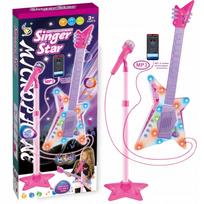 Mikrofonas su stovu ir gitaros karaokės rinkiniu