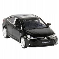 Žaislinis metalinis TOYOTA COROLLA HYBRID automobilio modelis 1:32, su garsais, šviesa, juodas