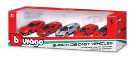 Modeliniai automobiliai BBURAGO Ferrari 1:64 – 488GTB, LaFerrari, 488Pista, F12Berlinetta, Enzo
